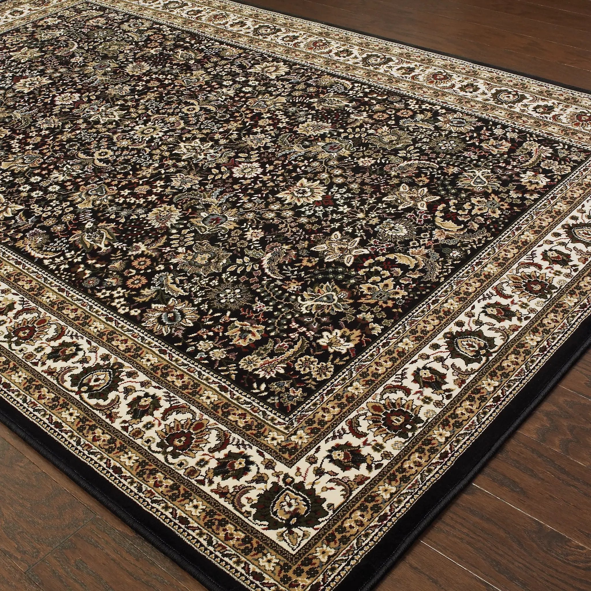 Ariana 213K8 Black/ Ivory Area Rug by Oriental Weavers