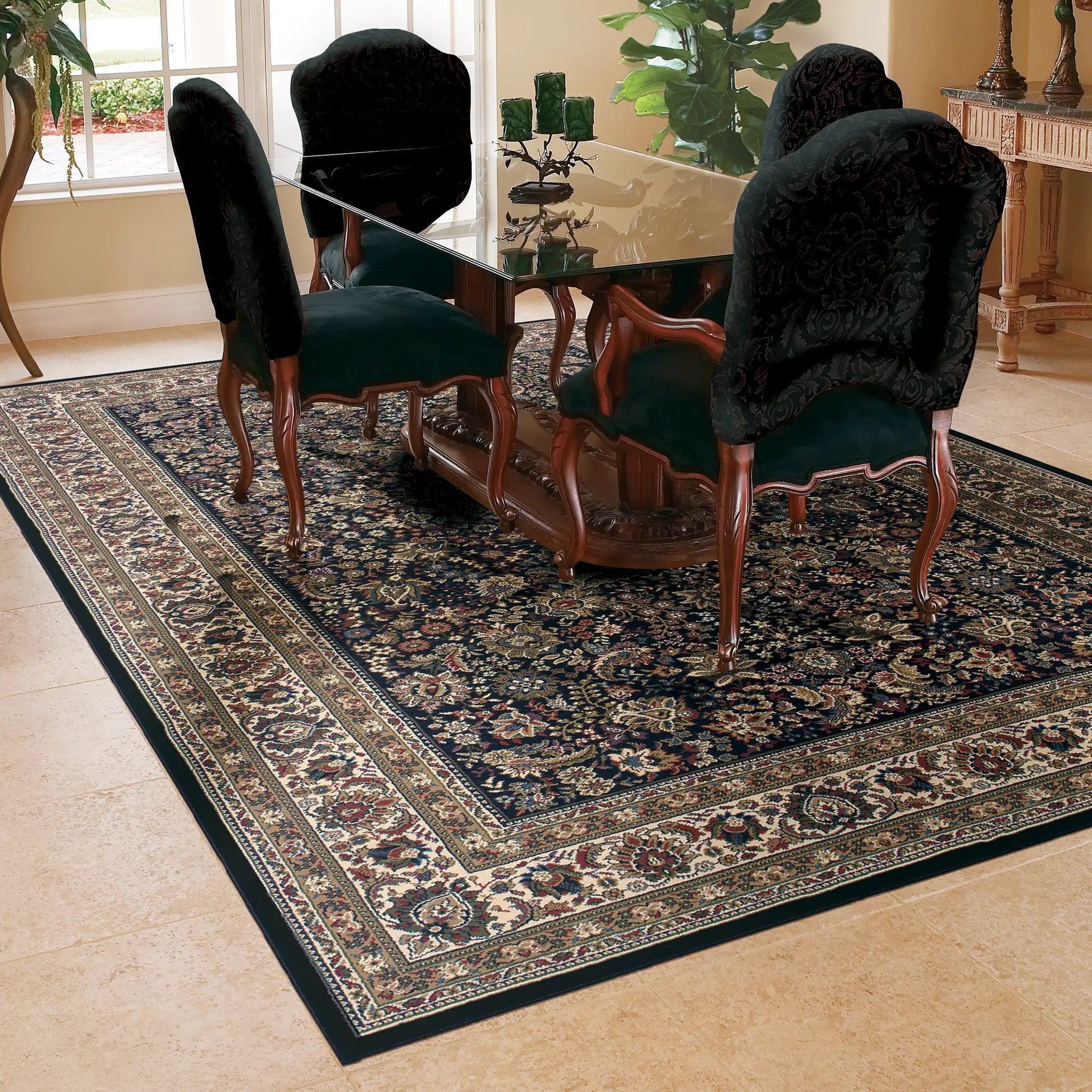 Ariana 213K8 Black/ Ivory Area Rug by Oriental Weavers