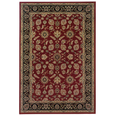 Ariana 271C3 Red/Black Area Rug, red, black traditional oriental area rug with bold color and detailed collector-style pattern.
