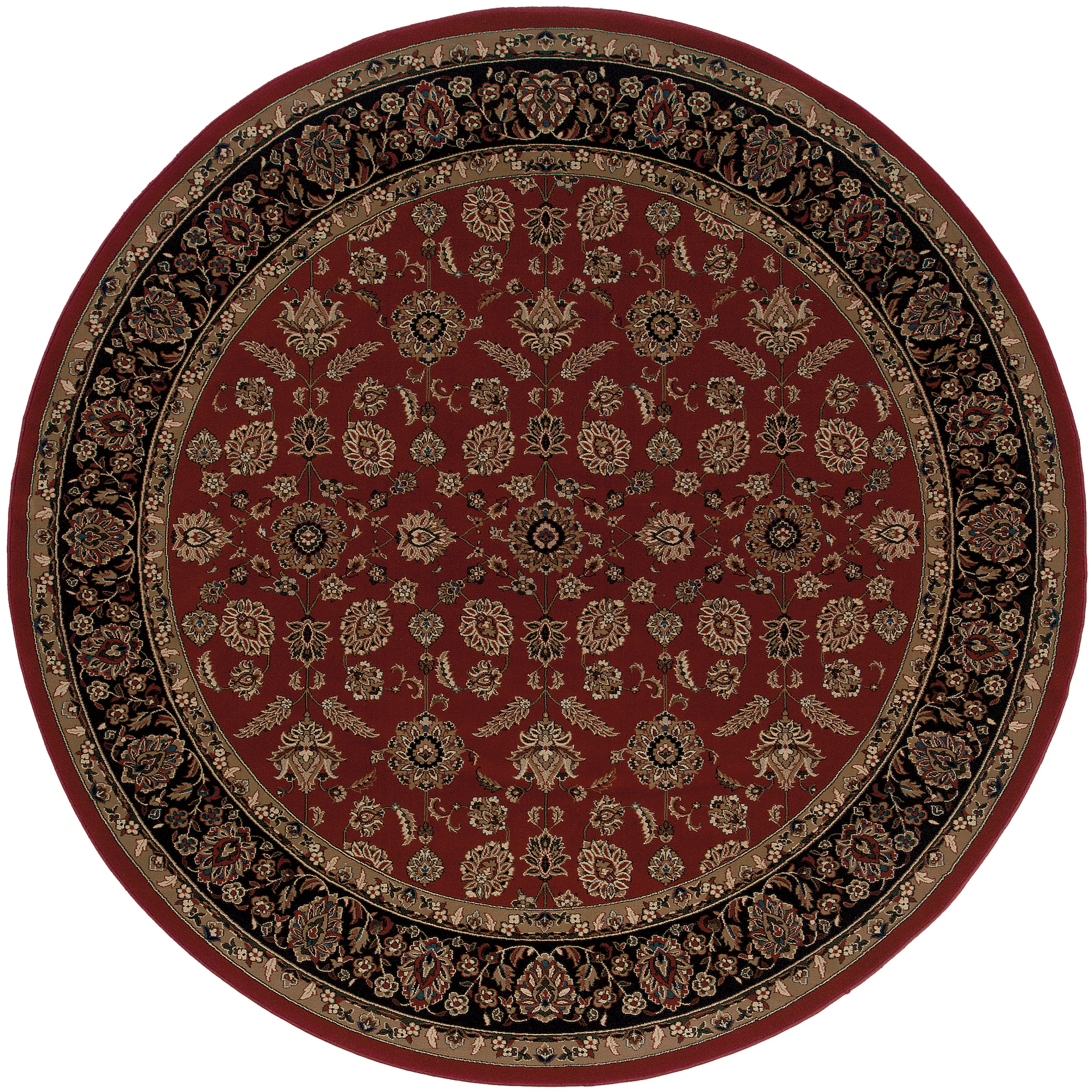 Ariana 271C3 Red/Black Area Rug, red, black traditional oriental area rug with bold color and detailed collector-style pattern.