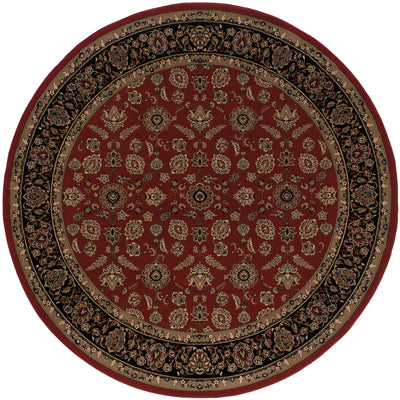 Ariana 271C3 Red/Black Area Rug, red, black traditional oriental area rug with bold color and detailed collector-style pattern.
