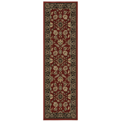 Ariana 271C3 Red/Black Area Rug, red, black traditional oriental area rug with bold color and detailed collector-style pattern.