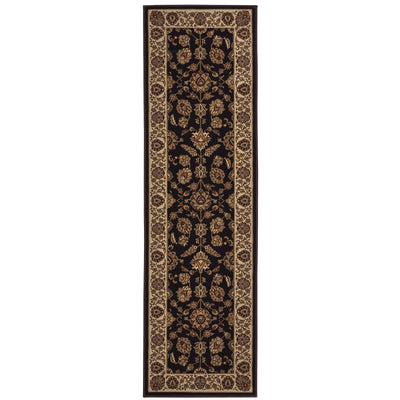 Ariana 271D3 Brown/Ivory Area Rug, brown ivory traditional oriental area rug with crisp Old-World pattern styling.