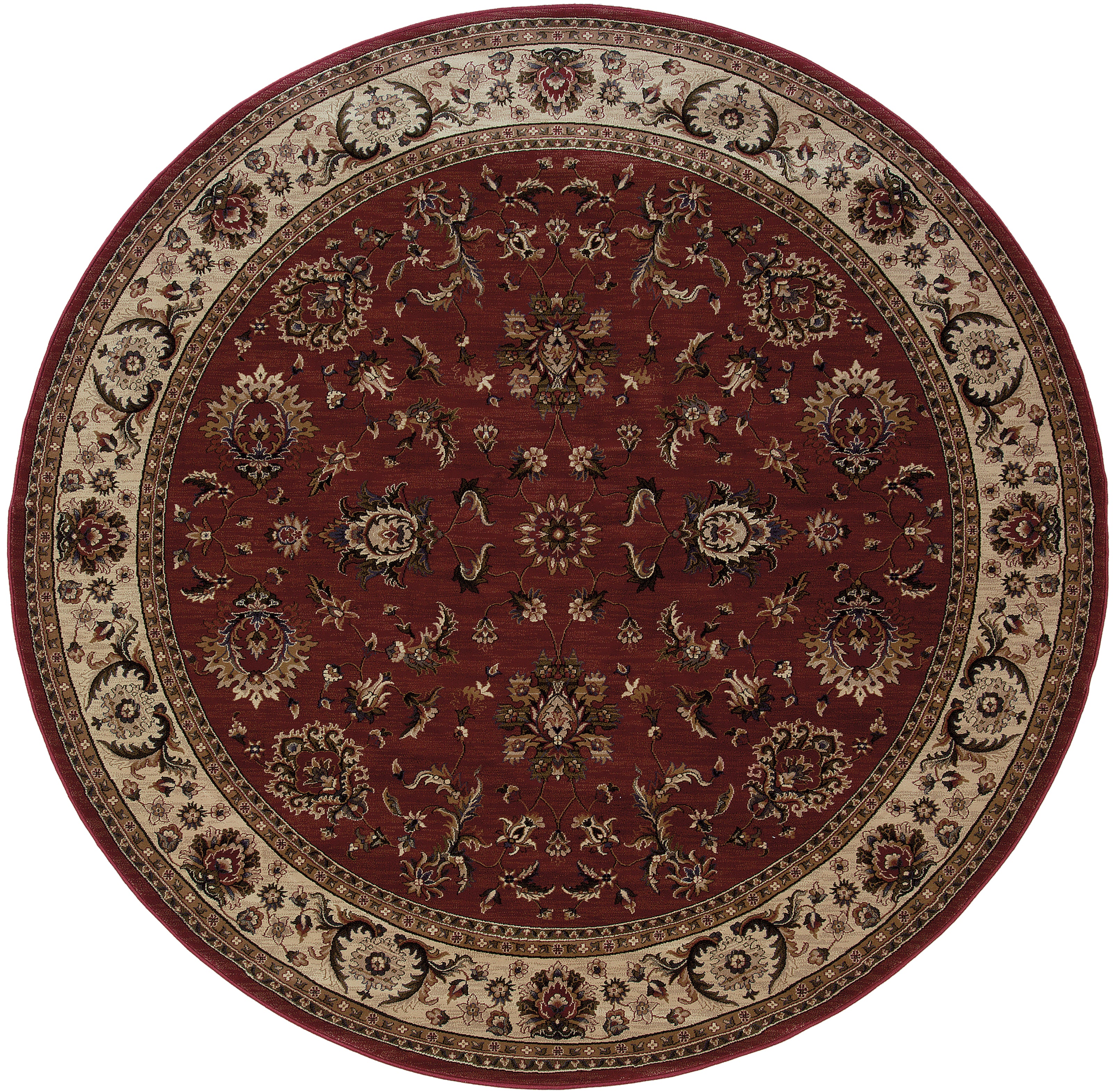 Ariana 311C3 Red/Ivory Area Rug, red ivory traditional oriental area rug with classic pattern detail and crisp updated color.