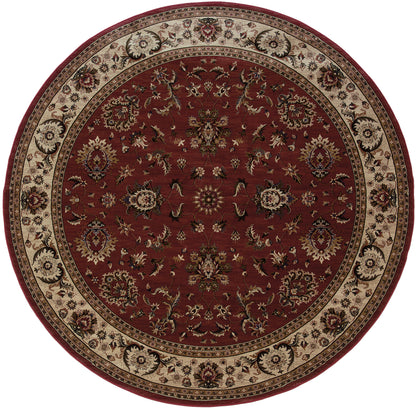 Ariana 311C3 Red/Ivory Area Rug, red ivory traditional oriental area rug with classic pattern detail and crisp updated color.