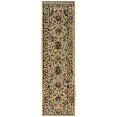 Ariana 311I3 Ivory/Green Area Rug, ivory green traditional oriental area rug with updated hues and refined collector-style design.