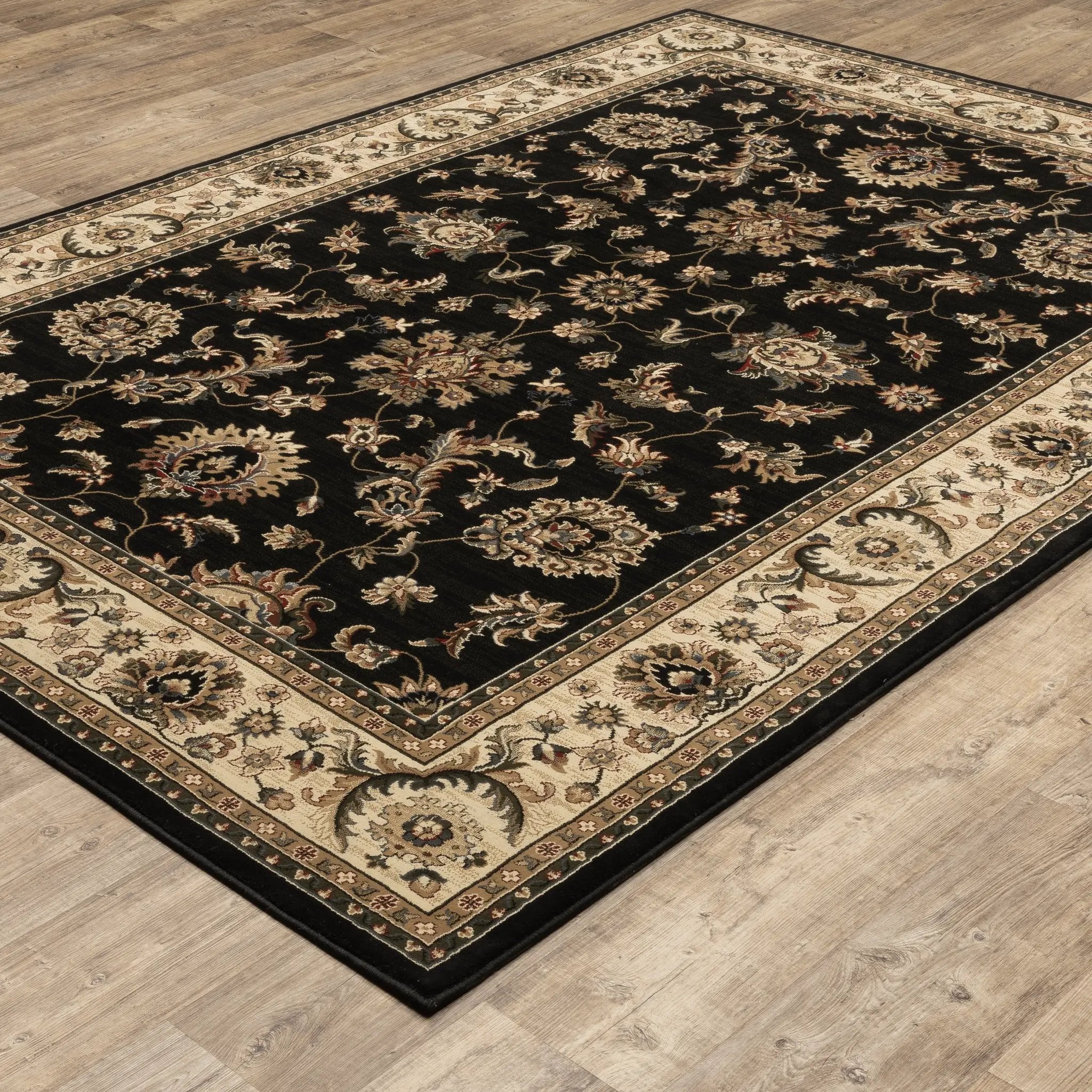 Ariana 311K3 Black/ Ivory Area Rug by Oriental Weavers