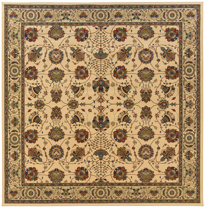 Ariana 431O3 Ivory/Red Area Rug, ivory red traditional oriental area rug with polished Old-World pattern styling and crisp detail.