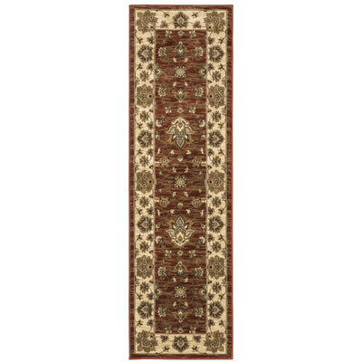 Ariana 623V3 Red/Ivory Area Rug, red ivory traditional oriental area rug with timeless Old-World styling and detailed design.