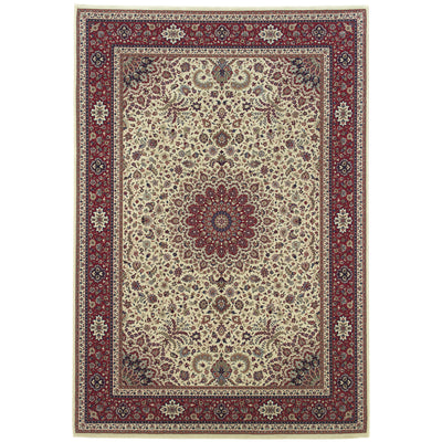 Ariana 095J3 Ivory/Red Area Rug, ivory red traditional oriental area rug with Old-World pattern styling and crisp detailed design.