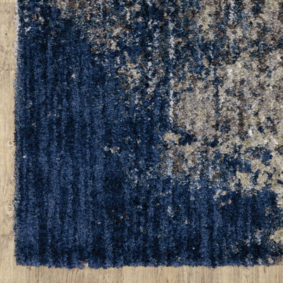 Oriental Weavers Aspen 2060L plush shag rug featuring abstract pattern in blue/ grey tones