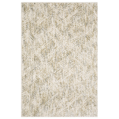 Oriental Weavers Aspen 3154E plush shag rug featuring abstract pattern in ivory/ gold tones