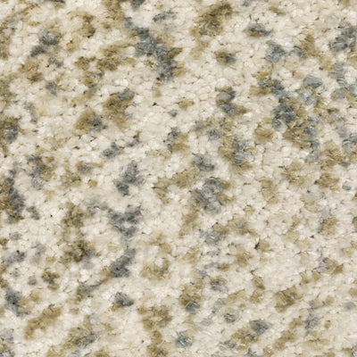 Oriental Weavers Aspen 3154E plush shag rug featuring abstract pattern in ivory/ gold tones