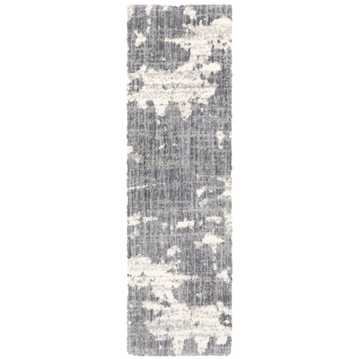 Oriental Weavers Aspen 003H9 plush shag rug featuring abstract pattern in grey/ ivory tones