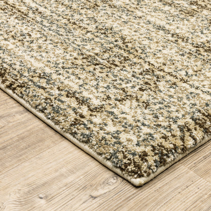 Oriental Weavers Astor 1449M plush modern rug featuring abstract pattern in beige/ brown tones