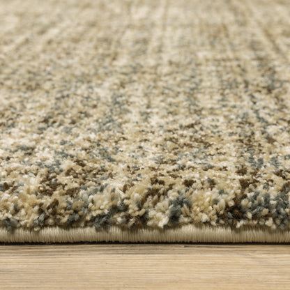 Oriental Weavers Astor 1449M plush modern rug featuring abstract pattern in beige/ brown tones