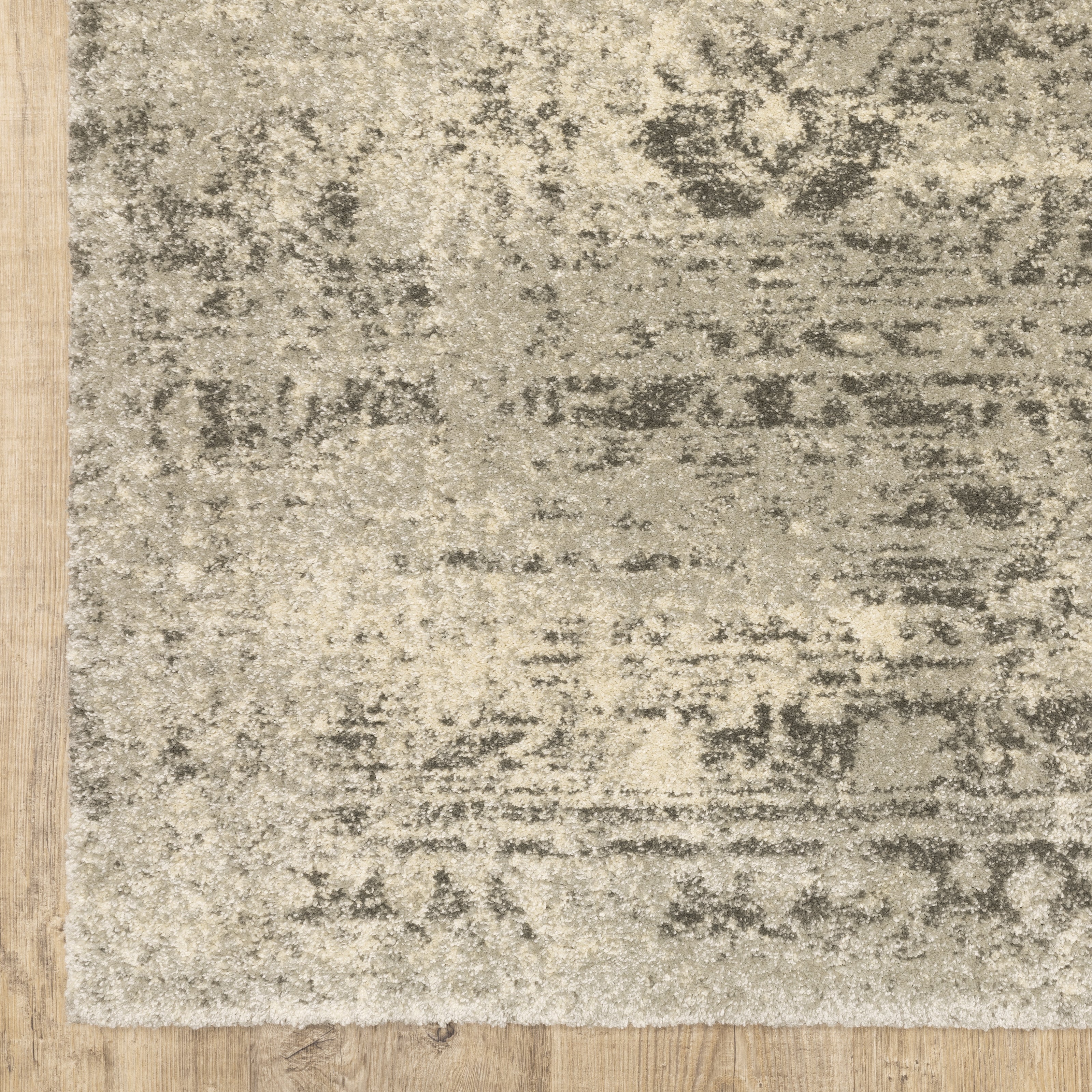 Oriental Weavers Astor 1806Q plush modern rug featuring abstract pattern in beige/ grey tones