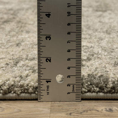 Oriental Weavers Astor 1806Q plush modern rug featuring abstract pattern in beige/ grey tones