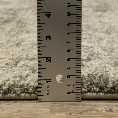 Oriental Weavers Astor 1806Q plush modern rug featuring abstract pattern in beige/ grey tones