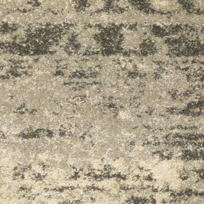 Oriental Weavers Astor 1806Q plush modern rug featuring abstract pattern in beige/ grey tones