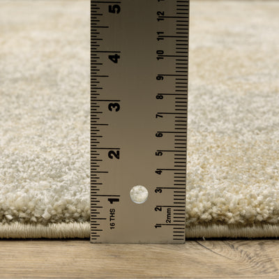 Oriental Weavers Astor 2268J plush modern rug featuring abstract pattern in beige/ grey tones