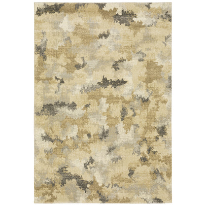 Oriental Weavers Astor 2268Z plush modern rug featuring abstract pattern in beige/ gold tones