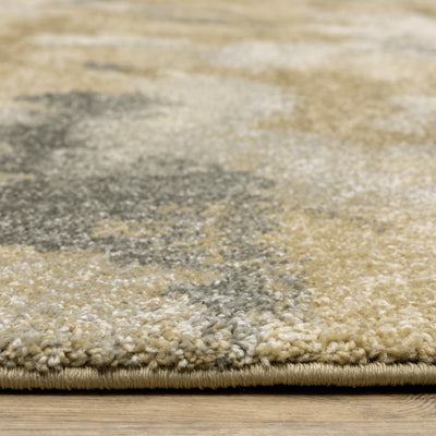 Oriental Weavers Astor 2268Z plush modern rug featuring abstract pattern in beige/ gold tones