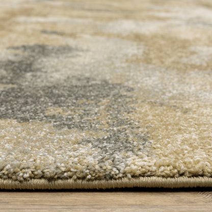 Oriental Weavers Astor 2268Z plush modern rug featuring abstract pattern in beige/ gold tones