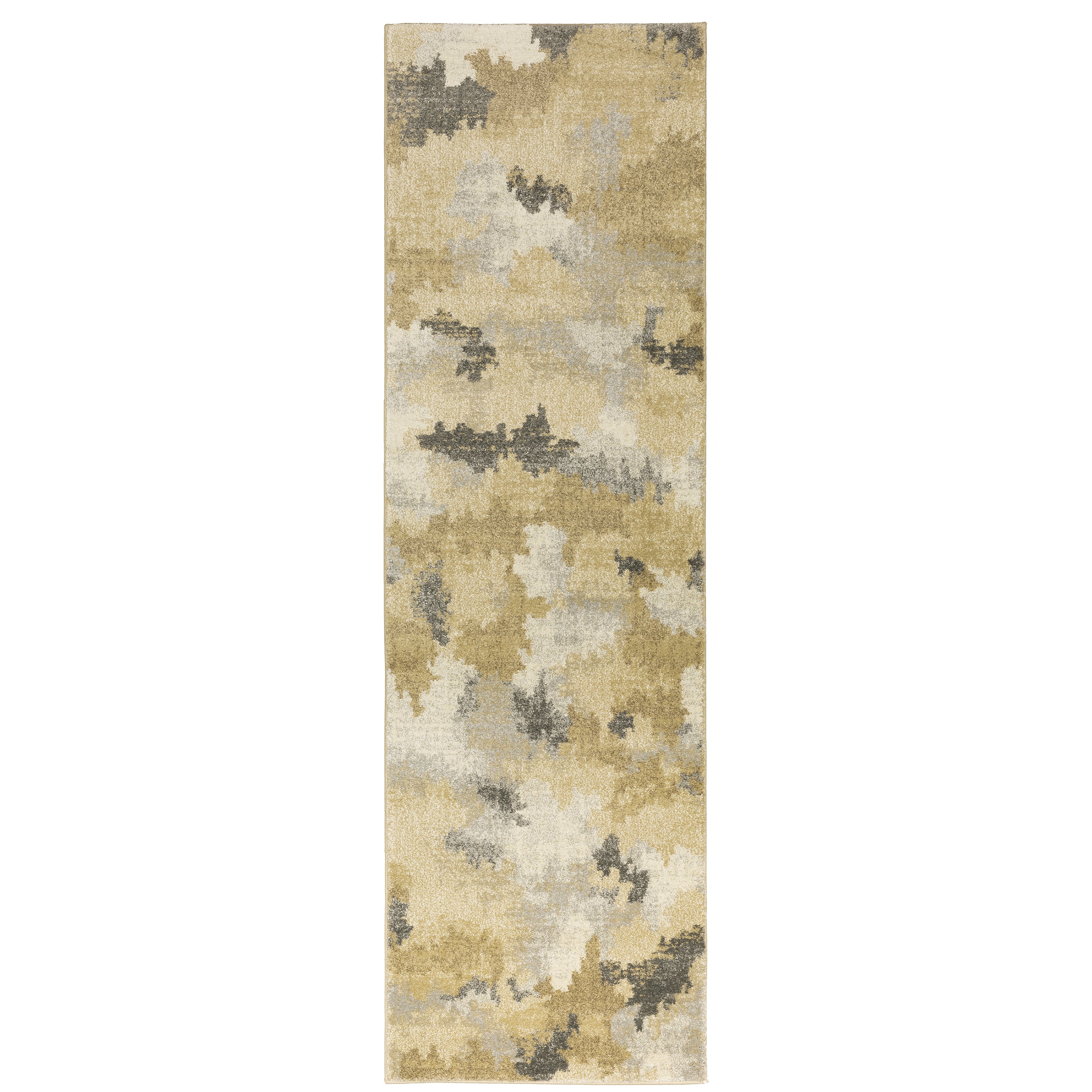 Oriental Weavers Astor 2268Z plush modern rug featuring abstract pattern in beige/ gold tones