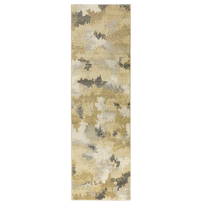 Oriental Weavers Astor 2268Z plush modern rug featuring abstract pattern in beige/ gold tones