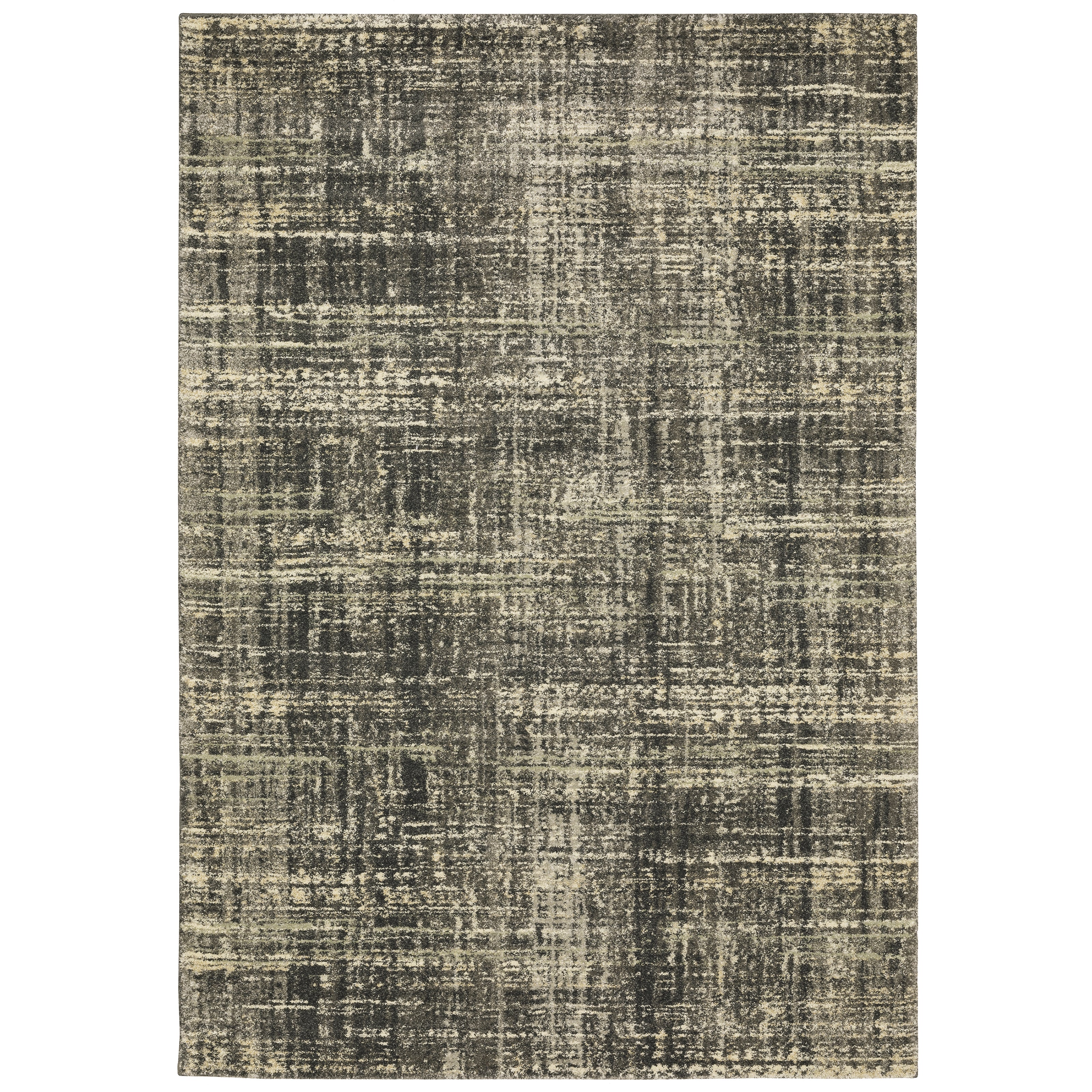 Oriental Weavers Astor 2541M plush modern rug featuring abstract pattern in charcoal/ beige tones