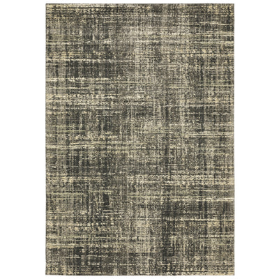Oriental Weavers Astor 2541M plush modern rug featuring abstract pattern in charcoal/ beige tones