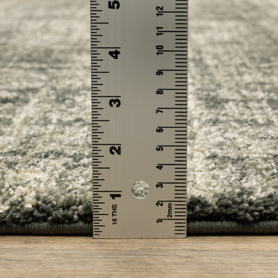 Oriental Weavers Astor 2541M plush modern rug featuring abstract pattern in charcoal/ beige tones