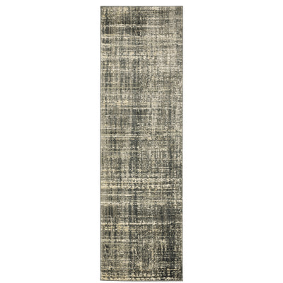 Oriental Weavers Astor 2541M plush modern rug featuring abstract pattern in charcoal/ beige tones