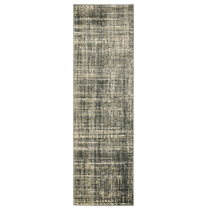 Oriental Weavers Astor 2541M plush modern rug featuring abstract pattern in charcoal/ beige tones