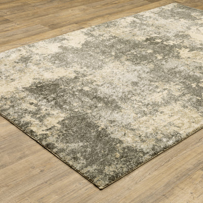 Oriental Weavers Astor 7150D plush modern rug featuring abstract pattern in grey/ beige tones
