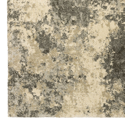 Oriental Weavers Astor 7150D plush modern rug featuring abstract pattern in grey/ beige tones