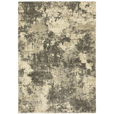 Oriental Weavers Astor 7150D plush modern rug featuring abstract pattern in grey/ beige tones