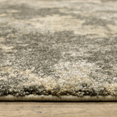 Oriental Weavers Astor 7150D plush modern rug featuring abstract pattern in grey/ beige tones
