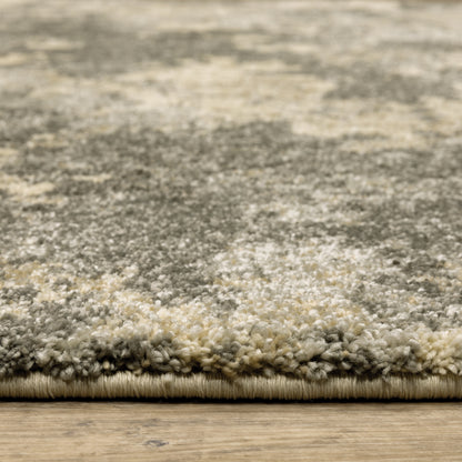 Oriental Weavers Astor 7150D plush modern rug featuring abstract pattern in grey/ beige tones