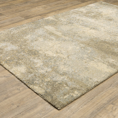 Oriental Weavers Astor 8322J plush modern rug featuring abstract pattern in gold/ beige tones