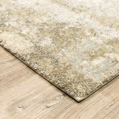 Oriental Weavers Astor 8322J plush modern rug featuring abstract pattern in gold/ beige tones