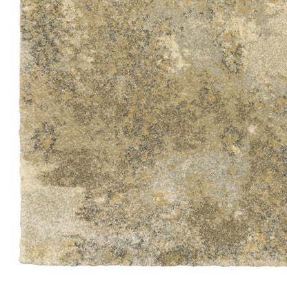 Oriental Weavers Astor 8322J plush modern rug featuring abstract pattern in gold/ beige tones
