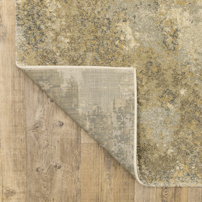 Oriental Weavers Astor 8322J plush modern rug featuring abstract pattern in gold/ beige tones
