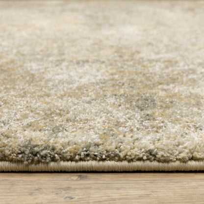 Oriental Weavers Astor 8322J plush modern rug featuring abstract pattern in gold/ beige tones
