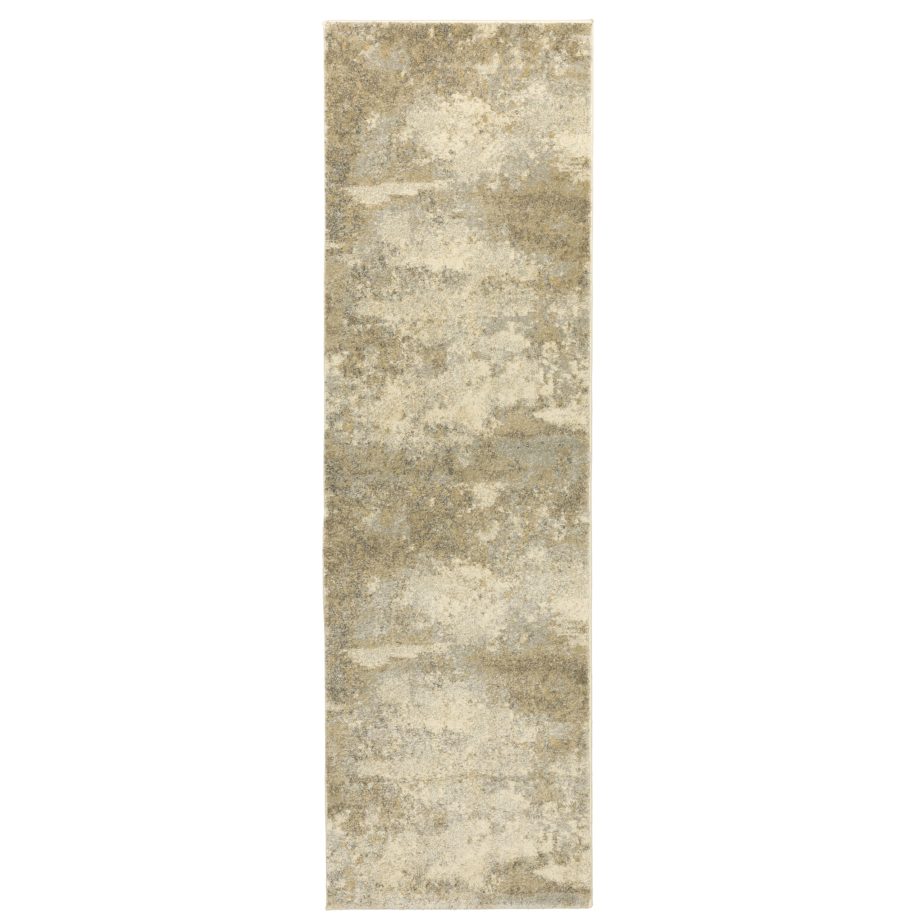 Oriental Weavers Astor 8322J plush modern rug featuring abstract pattern in gold/ beige tones