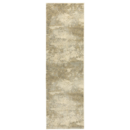 Oriental Weavers Astor 8322J plush modern rug featuring abstract pattern in gold/ beige tones