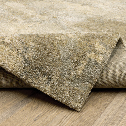 Oriental Weavers Astor 8322J plush modern rug featuring abstract pattern in gold/ beige tones