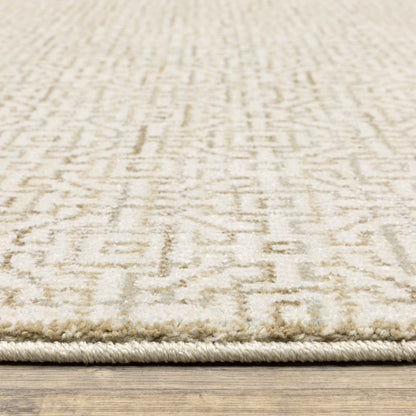 Oriental Weavers Atlas 3721G textured traditional rug featuring textured design in ivory/ beige tones