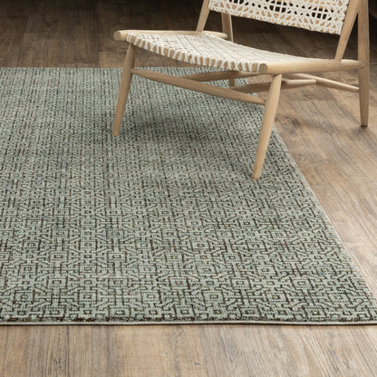 Oriental Weavers Atlas 3721J textured area rug featuring textured design in blue/ brown tones